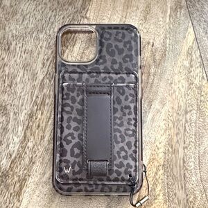 Wild Leopard Pattern Phone Case with MagSafe wallet.